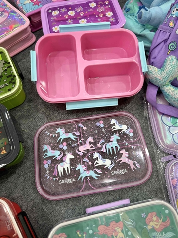Hộp đựng cơm 3 NGĂN Smiggle BPA Free cho bé