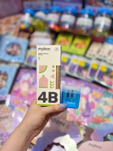 Hộp 6 bút chì 4B Mideer kèm gọt bút