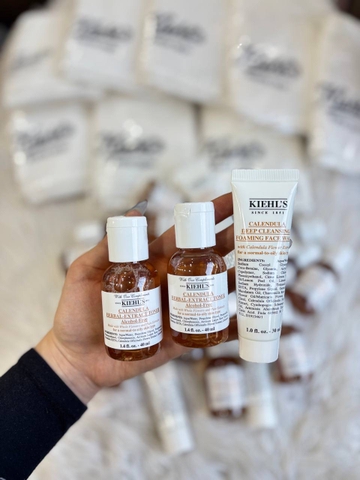 Set Kiehl's 3 món mini sữa rửa mặt + 2 toner