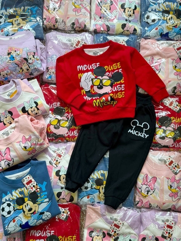Bộ nỉ dài tay 5 màu Mickey Minnie Daisy