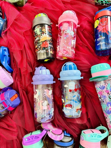 Bình nước nhựa NHỎ 430ml hãng Smiggle nhiều mẫu cho bé