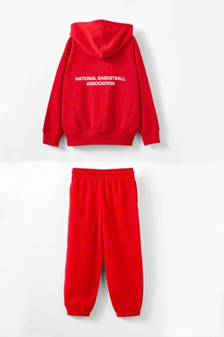 Bộ nỉ có mũ MÀU ĐỎ Chicago Bulls NBA hãng Cottononkids