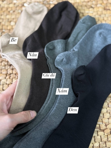 Tất dài Uniqlo 5 màu Đen, Ghi đá, Xám, Be, Nâu