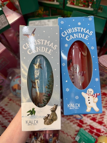 Nến Kaldi Christmas candle chạy pin mẫu Người tuyết, Tuần lộc