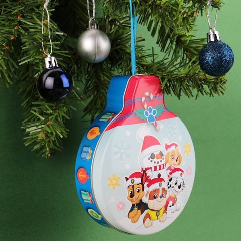 Hộp thiếc tròn Paw Patrol chó cứu hộ bánh kẹo 2 mẫu