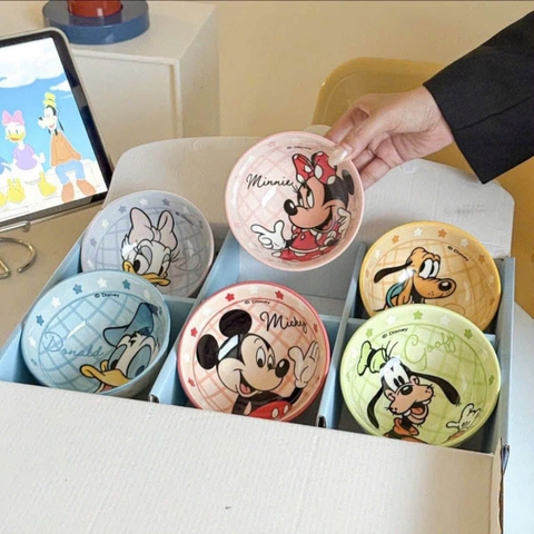 Bộ 6 bát sứ hoạt hình Disney