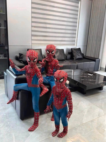 Bộ hóa trang Spiderman dài tay body kèm mũ