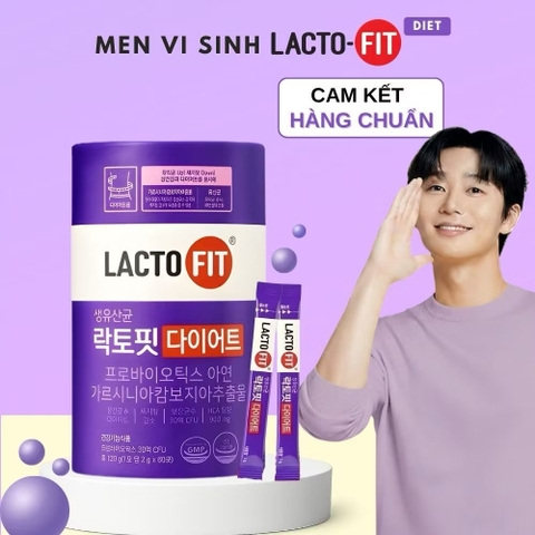 Hộp 60 gói men vi sinh lợi khuẩn LACTO- FIT tím Hàn Quốc