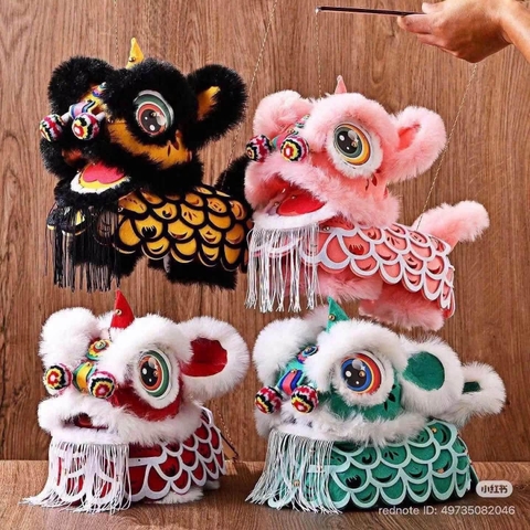 Set DIY đèn lồng Lân 4 màu HỒNG - ĐEN - XANH - ĐỎ