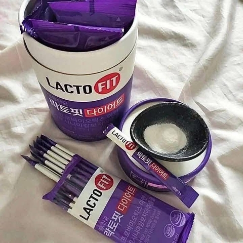 Hộp 60 gói men vi sinh lợi khuẩn LACTO- FIT tím Hàn Quốc