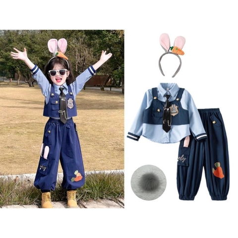 Bộ hóa trang thỏ Judy Hopps Halloween Zootopia Cảnh Sát