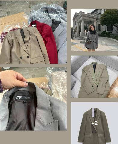 Áo khoác blazer Zara nhiều màu xanh rêu, đỏ, ghi, đen, be