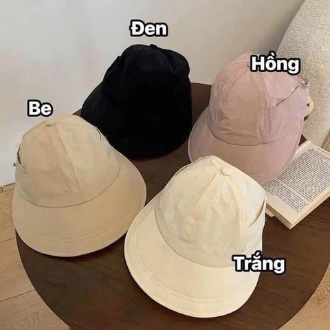 Mũ che nắng nửa đầu chống tia UV 4 màu đen, be, trắng, hồng