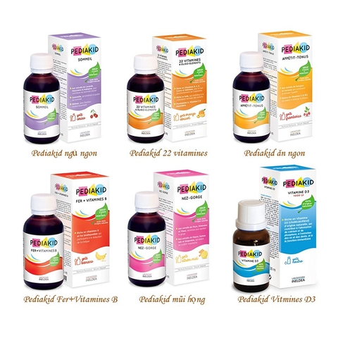 Siro Pediakid made in France hỗ trợ bổ sung Vitamines khoáng chất 125ml