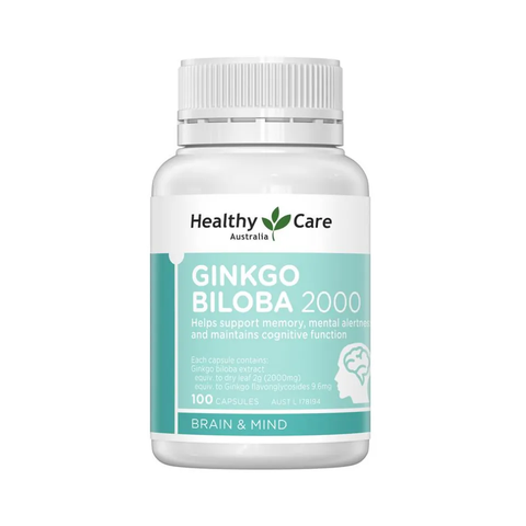 Viên bổ não Ginkgo Biloba 2000mg Healthy Care Úc lọ 100 viên
