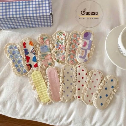 Set 6 miếng dán tóc mái hình dễ thương phối ren