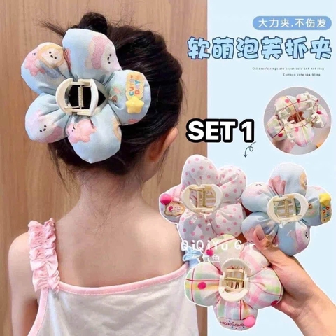 Set 3 kẹp tóc hoa cho bé gái