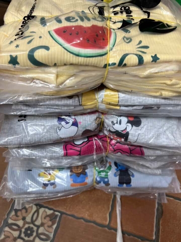 Bộ cotton gân Bebe dài tay cho bé nhiều mẫu