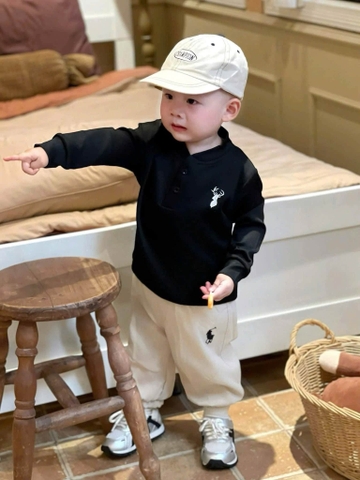 Set 3 quần kaki thêu ngựa 3 màu nâu, be, xanh than