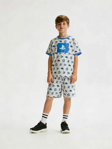 Bộ cộc tay bé trai 2 mẫu Marvel Và Play Station