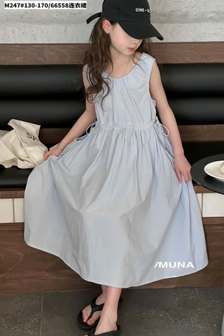 Váy sát nách Munaya Studio túi hộp dáng suông chữ A 2 màu vàng, xanh