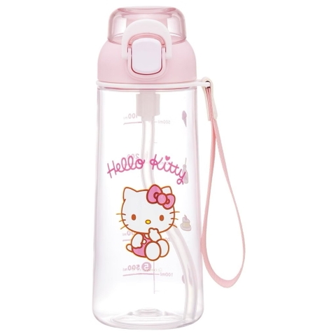 Bình nước Skater có dây đeo 630ml xách tay Nhật mẫu Hello Kitty...