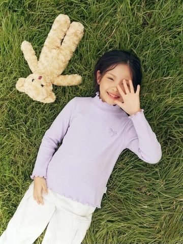 Áo giữ nhiệt Beemon cổ 3 phân thêu nơ 3 màu trắng, tím, hồng