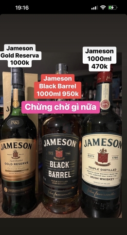 Jameson Black Barrel 1000ml