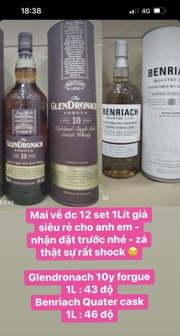 Benriach Quater cask 1000ml