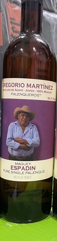 Mezcal Palenqueros Gregorio Martinez 50.7%