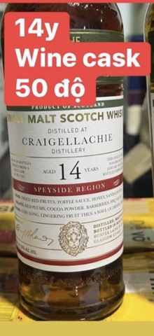 Craigellachie 14y wine cask 50%