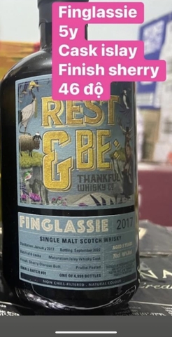 Finglassie 5y cask islay Finish sherry 46%