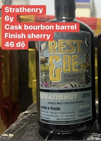 Strathenry 6y Cask Bourbon barrel Finish Sherry 46%