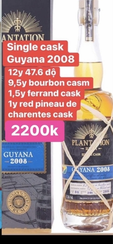 Plantation guyana 2008 red pineau