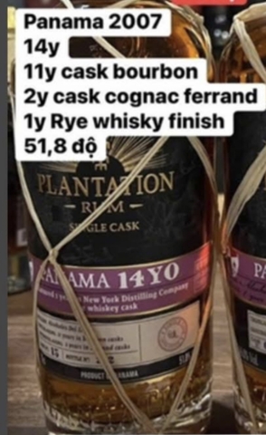 Plantation panama 14y (rye whisky)