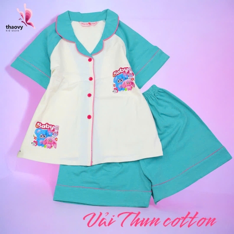 Bộ đồ ngủ pijama tay ngắnchất cotton mát lạnh đủ size Từ 10kg Đến 55kg - shopThaoanh kids
