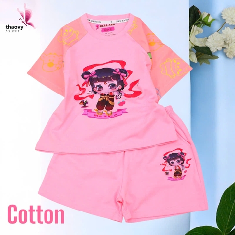 Bộ đồ ngủ pijama tay ngắnchất cotton mát lạnh đủ size Từ 10kg Đến 55kg - shopThaoanh kids