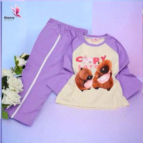 Bộ đồ ngủ pijama tay dài chất cotton mát lạnh đủ size Từ 10kg Đến 55kg - shopThaoanh kids