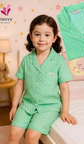 Bộ đồ ngủ bé gái Pijama quần đùi lụa 3D siêu mát - Đủ size