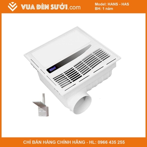 Quạt sưởi nhà tắm âm trần Hans HAS
