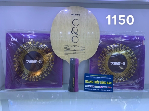 Combo Sanwei C&C + mặt vợt 729-5