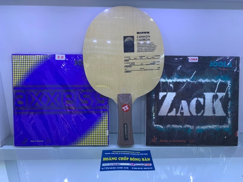 Combo cốt Sanwei Cannon Carbon + Mặt Joola Axxess + Mặt joola Zack