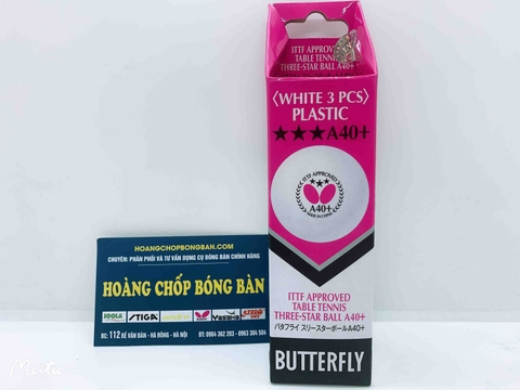 Bóng Butterfly 3* A40+ hộp 3 quả