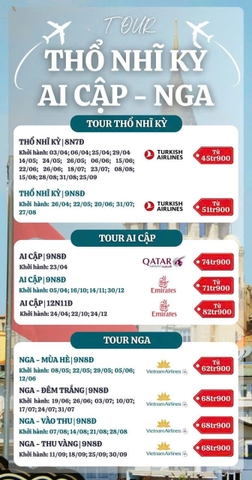 THỔ NHĨ KỲ- AI CẬP - NGA