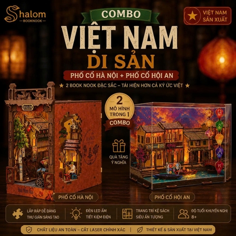 Combo Book Nook Việt Nam Di Sản Halom (Phố Cổ Hà Nội + Phố Cổ Hội An)