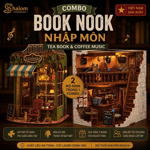 Combo Book Nook Nhập Môn Halom (Tea Book & Coffee Music)
