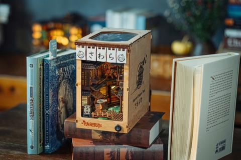 Mô Hình Halom book nook diy thị trấn Sawara quyến rũ ở Narita, Nhật Bản.