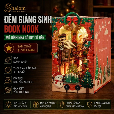 Mô hình Halom book nook Đêm Giáng Sinh