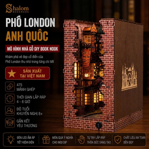 Mô hình Halom Book Nook - Phố Cổ London
