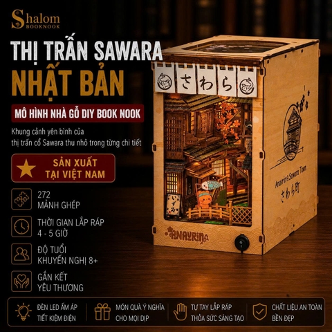 Mô Hình Halom book nook diy thị trấn Sawara quyến rũ ở Narita, Nhật Bản.